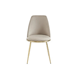 Avis Lot de 2 chaises en velours et métal doré - Beige - NEBINA de Pascal MORABITO