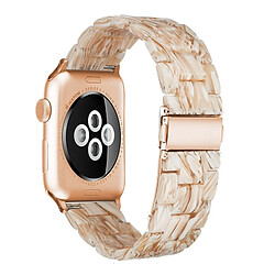 Acheter Wewoo Bracelet de montre en résine Simple Fashion pour Apple Watch séries 5 et 4 40 mm et séries 3 et 2 et 1 38 mm blanc soie