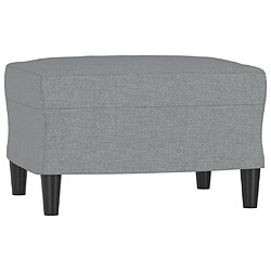 Acheter vidaXL Canapé à 3 places avec repose-pieds Gris clair 180 cm Tissu