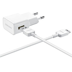 Chargeur secteur EP-TA10 et câble ET-DQ10 pour Samsung S5 Note 3 -blanc