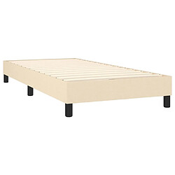 Avis vidaXL Sommier à lattes de lit avec matelas Crème 80x200 cm Tissu