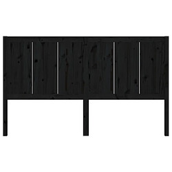 Acheter Maison Chic Tête de lit scandinave pour lit adulte,Meuble de chambre Noir 125,5x4x100 cm Bois massif de pin -MN63759