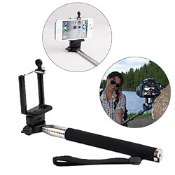 Wewoo Monopodes Selfie stick noir pour l'Appareil photo / iPhone / Galaxy Monopode tenu dans la main extensible / dans la réglable de