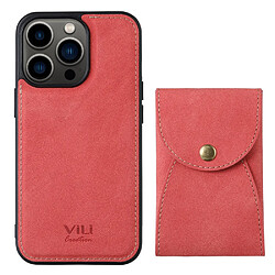 Coque en TPU + PU VILI antichoc, détachable 2-en-1, magnétique rouge pour votre iPhone 13 Pro Max 6.7 pouces