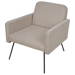 Beliani Fauteuil NARKEN Tissu Beige pas cher