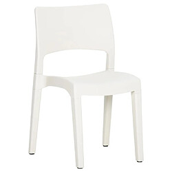 Avis Maison Chic Lot de 2 Chaises de jardin,Fauteuil d'extérieur Blanc Polypropylène -MN49987