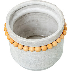 Cache-pot Alexandra House Living Gris Bois Céramique Boulettes 19 x 16 cm