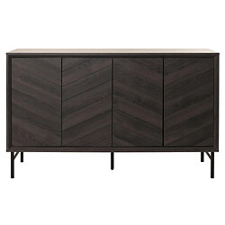 Avis Mendler Sideboard HWC-M50, Armoire Commode Highboard Buffet, bois massif de manguier 94x151x40cm ~ gris foncé