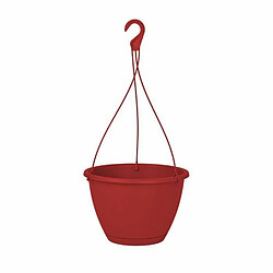 Artevasi Pot de fleurs suspendu 8 L - 31 x 31 x 20,5 cm - Rouge foncé