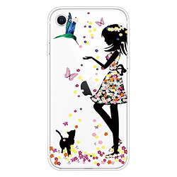 Coque en TPU impression de motifs souple belle fille pour votre Apple iPhone SE (2nd Generation)/iPhone 8/iPhone 7