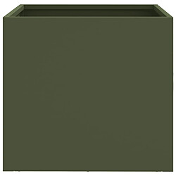 Acheter vidaXL Jardinière vert olive 32x30x29 cm acier