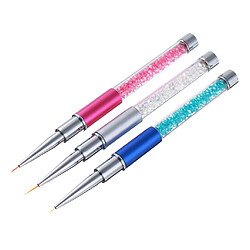 3pcs Pro Nail Art Paint Brush Paint Pen Pour Ongles En Acrylique Style Mixte 02 pas cher