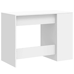 Acheter Helloshop26 Bureau table poste de travail meuble d'ordinateur informatique étude 102 x 50 x 75 cm bois d'ingénierie blanc 02_0023503