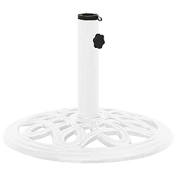 vidaXL Socle de parasol Blanc 40x40x32 cm Fonte 