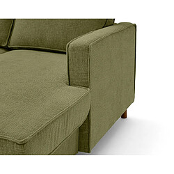 Acheter Lisa Design Jake - canapé panoramique d'angle gauche 7 places convertible avec coffre en tissu velours relief