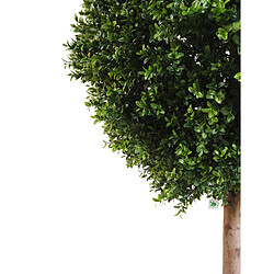 Pegane Plante artificielle haute gamme Spécial extérieur / Buis boule coloris vert - Dim : H.180 x D.80 cm