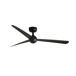 Faro Barcelona Ventilateur de plafond noir moyen avec moteur intelligent CC 6 vitesses 