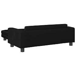 Acheter vidaXL Canapé avec repose-pied pour enfants noir 100x50x30 cm velours