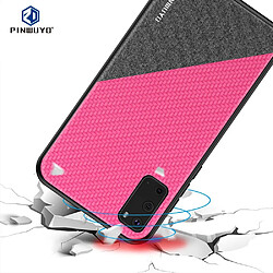 Coque en TPU + PU hybride rose pour votre Samsung Galaxy S20