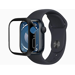 Coque de protection souple silicone Noir pour Apple Watch Series 9 41mm - VISIODIRECT -