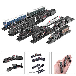 9 Pièces/ensemble 1/1200 Simulation Train Modèle Jouets Mini Lotomotive Fret Train avec Affichage des Pistes Collection Modèle pas cher