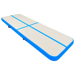 vidaXL Tapis gonflable de gymnastique avec pompe 300x100x15cm PVC Bleu