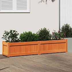 vidaXL Jardinière cire marron 150x31x31 cm bois de pin massif