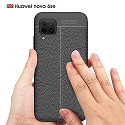 Acheter Wewoo Coque Pour Huawei Nova 6 SE Litchi Texture TPU Antichoc Case Noir