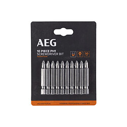 Embouts de vissage AEG - 50 mm - Acier - 10 pcs - PH1