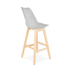 Acheter Kokoon Design Tabouret de bar design APRIL GREY 48x56x112 cm