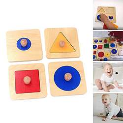 Acheter Forme De Géométrie En Bois Tri Correspondant Puzzle Amusant Compétence Moteur Jouets Style B