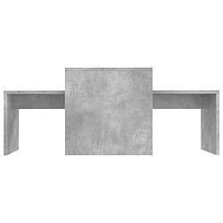 Acheter Maison Chic Ensemble de tables basses,Table Console pour salon Gris béton 100x48x40 cm Aggloméré -MN16965