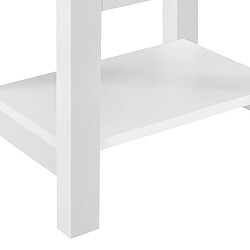 Helloshop26 Table de chevet nuit MDF 41,5cm avec 1 tiroir blanc 03_0004200 pas cher