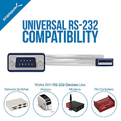 Avis Sabrent Câble convertisseur USB 2.0 vers série 9 Broches DB-9 RS-232 - 2,5 Pieds (CB-DB9P)