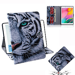 Coque en TPU + PU impression de modèle avec support tigre pour votre Samsung Galaxy Tab A 8 (2019) T290/T295