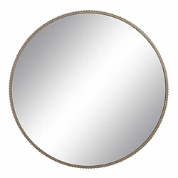 BigBuy Home Miroir mural Naturel Verre Bois MDF 89,5 x 4,5 x 89,5 cm