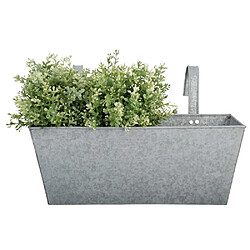 Avis Esschert Design Jardinière balcon en zinc à suspendre gris.