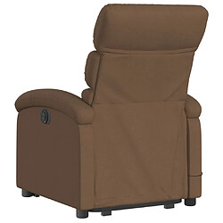 Avis vidaXL Fauteuil inclinable de massage électrique Marron Tissu