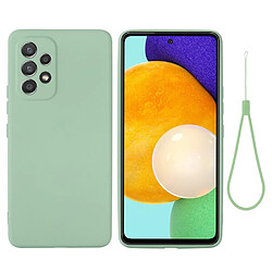 Coque en silicone anti-rayures avec sangle vert pour votre Samsung Galaxy A33 5G