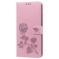 Wewoo Housse Coque Étui en cuir PU à rabat horizontal relief rose pour Huawei P Smart Zavec support et fentes cartes et portefeuille or