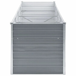 Avis vidaXL Lit surélevé de jardin Acier galvanisé 320x80x77 cm Gris