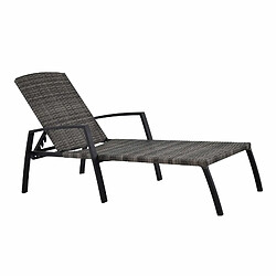 Bain de Soleil Jardin 4 Positions Chillvert Cozumel 190x63x50 cm Rotin Synthétique Acier Gris