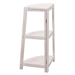 Acheter Decoshop26 Étagère d'angle 3 niveaux 80x37x37 cm MDF blanc vieilli 04_0008636