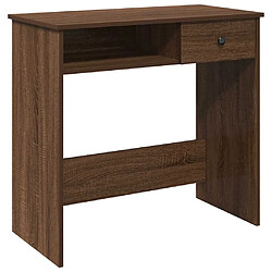 vidaXL Bureau chêne marron 80x40x75 cm bois d'ingénierie