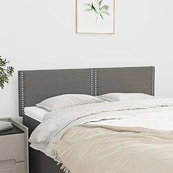 vidaXL Têtes de lit 2 pcs Gris foncé 72x5x78/88 cm Tissu