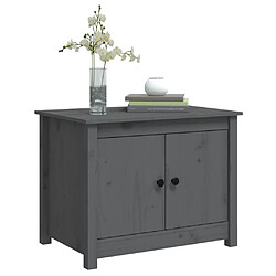 Avis vidaXL Table basse Gris 71x49x55 cm Bois massif de pin