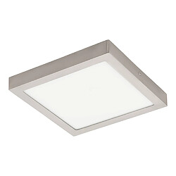 EGLO Plafonnier LED monté en surface, nickel satiné, télécommande + contrôle APP, BLE, CCT, RVB