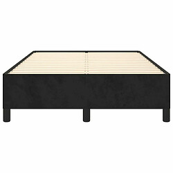 Maison Chic Lit adulte - Lit simple Cadre de lit,Structure du lit Contemporain Noir 120x200 cm Velours -MN72536 pas cher