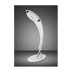 Luminaire Center Lampe de table LED Tess Blanc mat, chrome poli