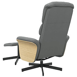 Acheter vidaXL Fauteuil inclinable avec repose-pied gris foncé tissu